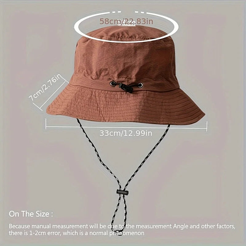 Ihomed 1pc waterproof outdoor hat, foldable sun protection quick drying casual fisherman hat for fishing climbing climbing