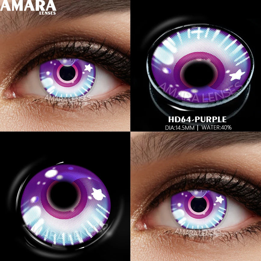 Ihomed 1 Pair Cosplay Color Contact Lenses for Eyes Anime Accessory Red Len Anime Lense Hu tao lenses Genshin Impact Lenses