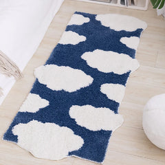 Ihomed Tufting Long Bedside Rug Soft Plushy Clouds Mat Carpet Bathroom Floor Pad Bedroom Doormat Aesthetic Home Room Winter Warm Decor