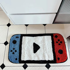 Ihomed Tufting Player Bathroom Mat Rug Soft Bedside Foot Carpet Kids Floor Pad Bedroom Doormat Aesthetic Home Gaming Room Decor 40x80cm