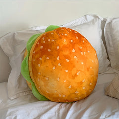 Ihomed 1 Realistic Hamburger Pillow Cushion 2-in-1 Foldable Integrated Cushion Fun Prank Gift Hamburger Pillow Large Plush Pillow Toy