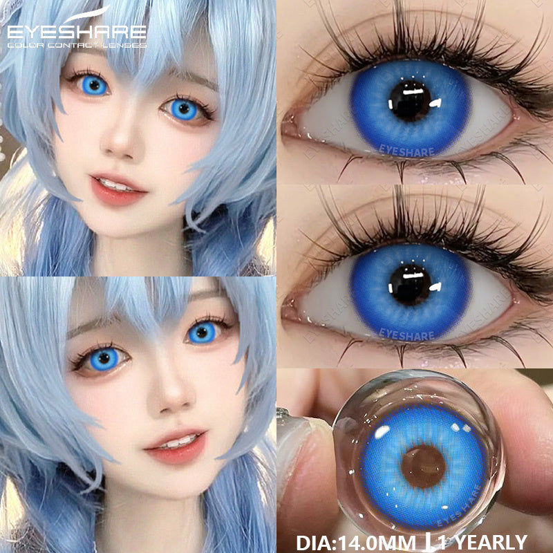 Ihomed  1 Pair Fashion Pink Cosplay Anime Lenses Color Contact Lenses for Eyes Cosmetics Purple Lenses Yearly Eye Contact Lens