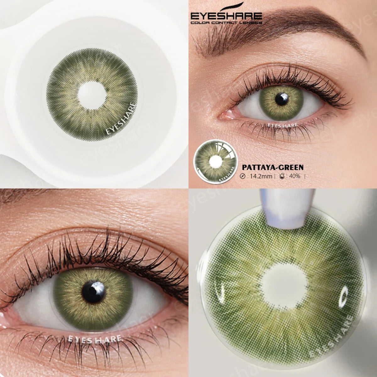 Ihomed  1 Pair Colored Contact Lenses Natural Eye Lenses Green Eye  Blue Lenses Yearly Beauty Cosmetic Brown Contacts Eye