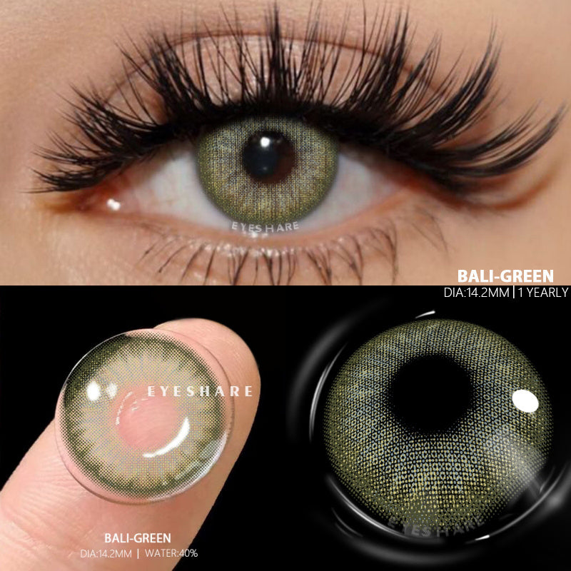 Ihomed 1 Pair Colored Contact Lenses for Eyes Blue Contact Lenses Yearly Beautiful Pupils Fashion Contact Lenses Green Lenses