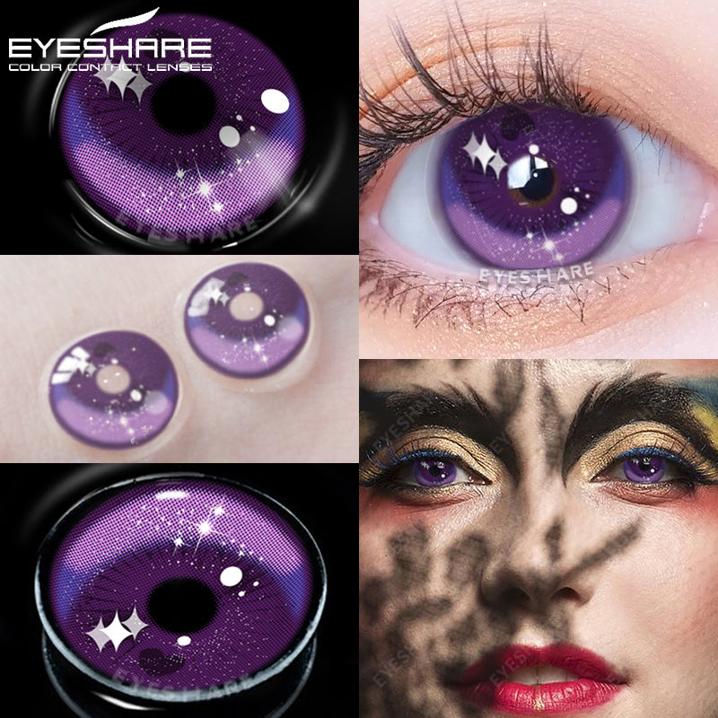 Ihomed  1Pair Cosplay Color Contact Lenses for Eyes Multicolored Contact Lenses Anime Accessories Anime Lenses Halloween Lneses