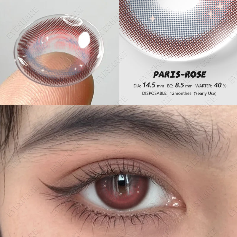 Ihomed 1 Pair Colored Contact Lenses for Eyes Beautiful Pupil Blue Contact Lenses Gray Lenses Yearly Use Cosmetic Eye Lenses