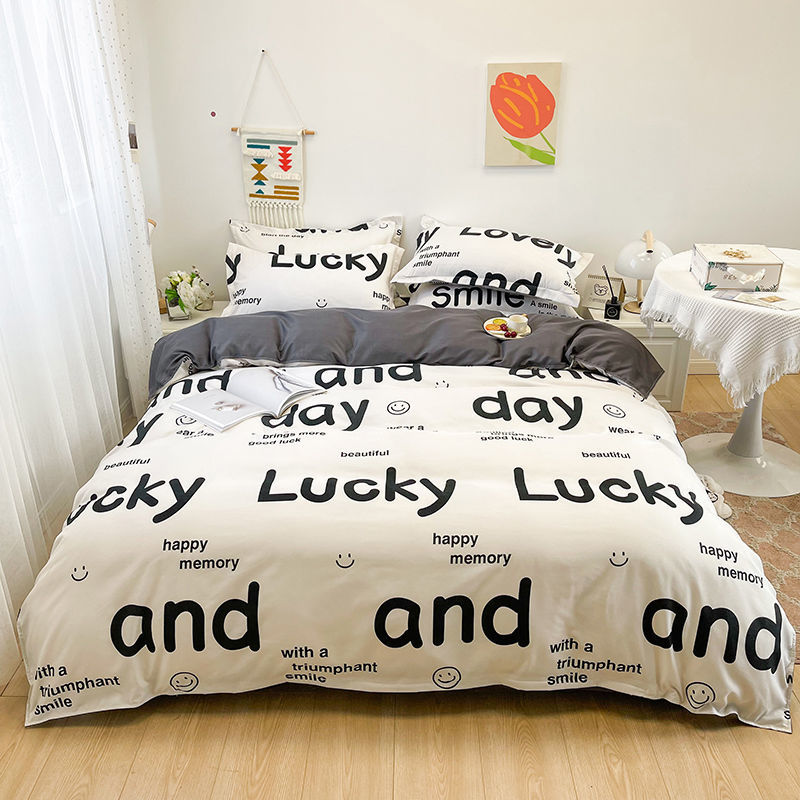 Ihomed Cute Bear Bedding Set Girls Boys Kids Single Double Size Flat Sheet Duvet Cover Pillowcase Bed Linens White Blue Home Textile