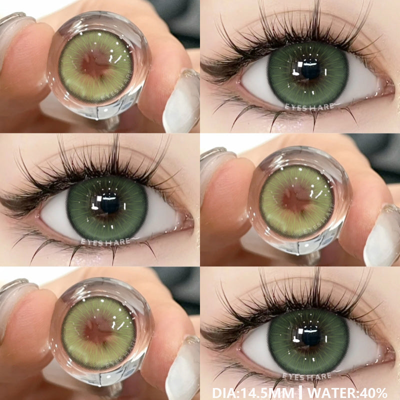 Ihomed  1Pair New Colored Contact Lenses for Eyes Natural Contact Lenses Blue Eye Lens Green Lenses Yearly Brown Eye Contacts