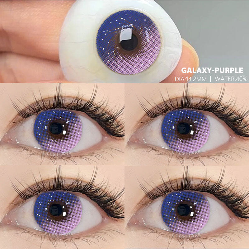 Ihomed  1 Pair Colorcon Korean Lenses Color Contact Lenses for Eyes Purple Lenses Blue Eye Lenses Brown Lenses Yearly Contacts