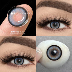 Ihomed Colored Contacts Lenses for Eyes 1 Pair Natural Contact Lenses Blue Lenses Grey Contact Lenses Yearly Eye Colored Lens