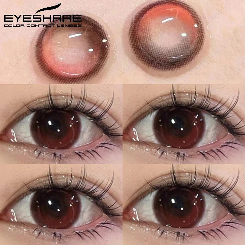 Ihomed 1 Pair New Colored Contact Lenses for Eyes Korean Lens Natural Big Eye Lenses Brown Lenses Blue Eye Contacts Red Lenses