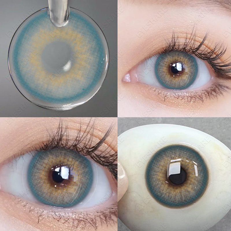 Ihomed  1 Pair Colored Contact Lenses Natural Eye Lenses Green Eye  Blue Lenses Yearly Beauty Cosmetic Brown Contacts Eye