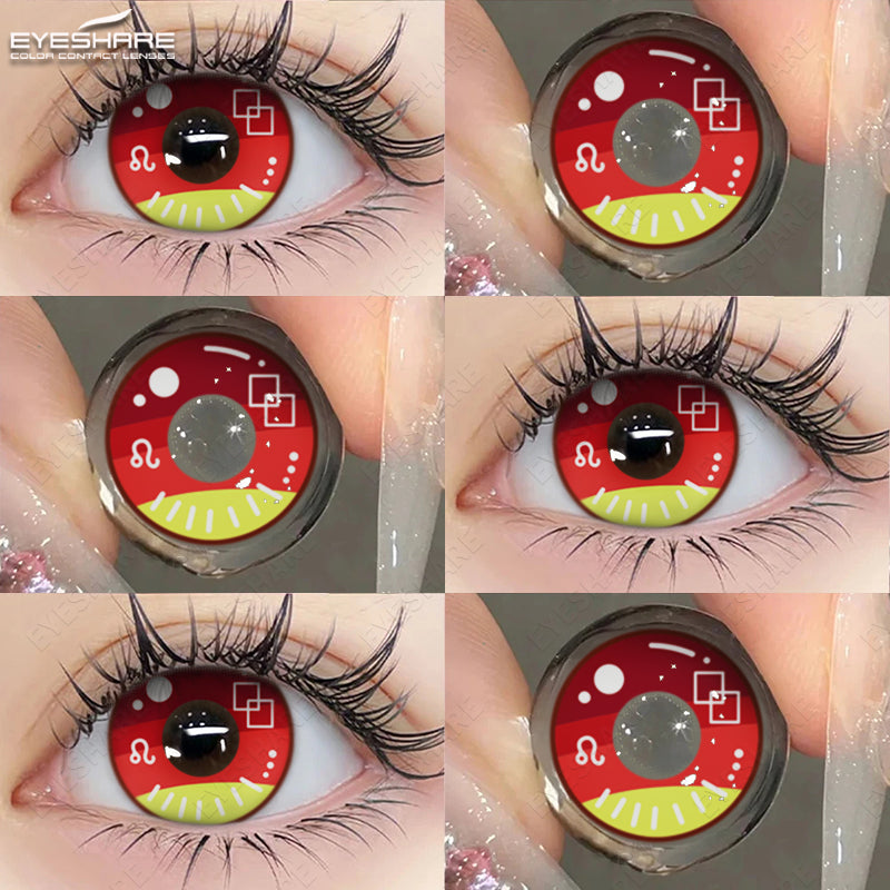 Ihomed  Cosplay Anime Eyes Lenses for Eyes Makeup Ccrazy Halloween Beauty Contact Lenses Eye Cosmetic Color Lens Eyes