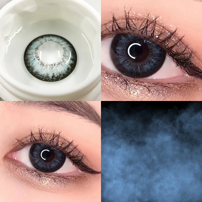 Ihomed  2pcs/pair 4 Tone Colored Eye Contact Lenses 0-800 Degrees Year Toss Beautiful Eye Color Lens