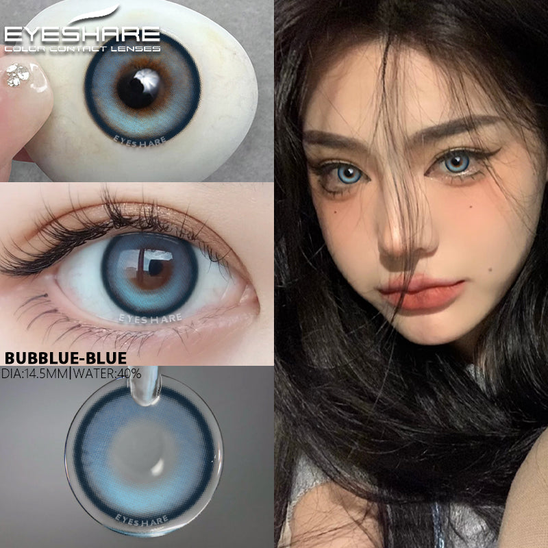 Ihomed 1 Pair Big Eye Korean Lenses Colored Contact Lenses for Eyes Fashion Contact Lenses Yearly Blue Lenses Gray Eye Lenses