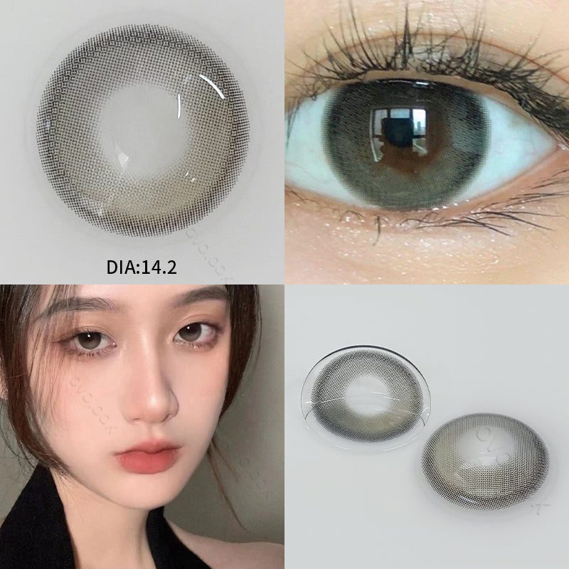 Ihomed New 2pcs/pair Natural Beaty Pupil Lenses for Eyes Colored Eye Lenses for Myopia Contact Lenses 14.2mm Eye Color Lens