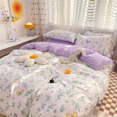 Ihomed 100% High Quality Cotton Bedding Set 3pcs 1 Duvet Cover 2 Pillowcases, 16 Sizes,Customizable