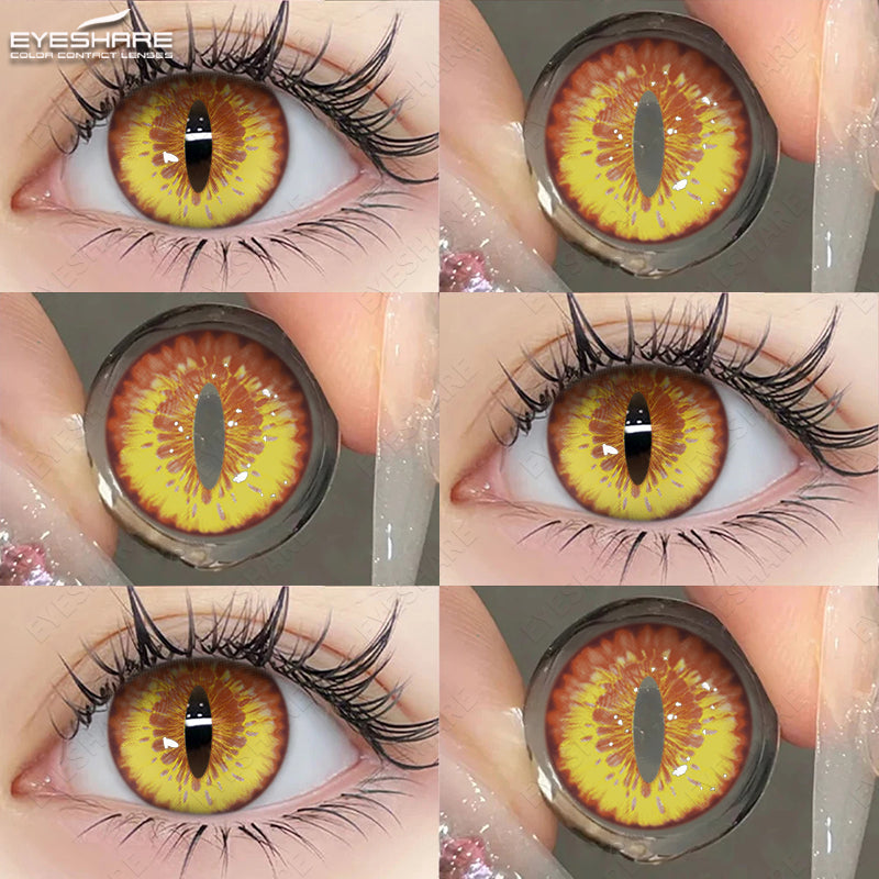 Ihomed  Cosplay Anime Eyes Lenses for Eyes Makeup Ccrazy Halloween Beauty Contact Lenses Eye Cosmetic Color Lens Eyes