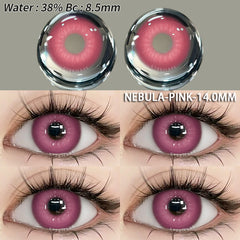 Ihomed  1 Pair Fashion Pink Cosplay Anime Lenses Color Contact Lenses for Eyes Cosmetics Purple Lenses Yearly Eye Contact Lens