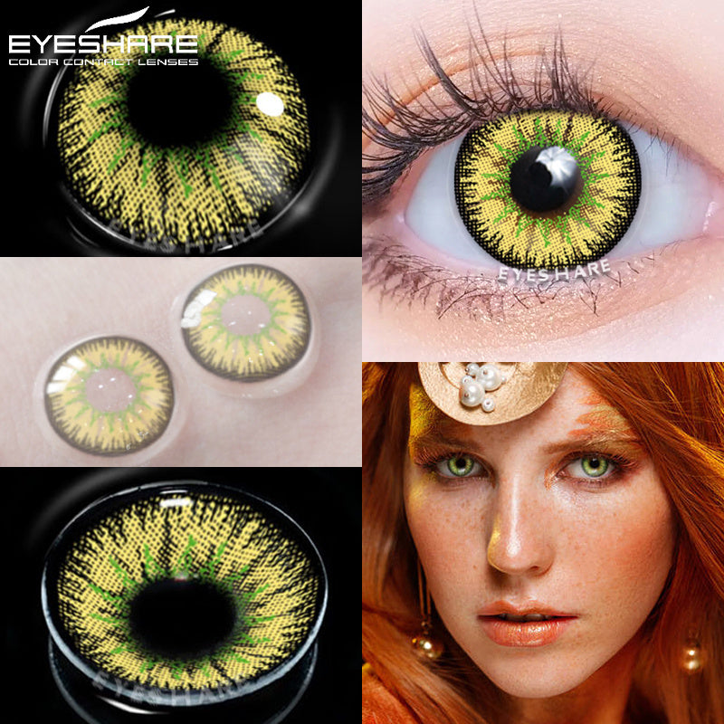 Ihomed  1Pair Cosplay Color Contact Lenses for Eyes Multicolored Contact Lenses Anime Accessories Anime Lenses Halloween Lneses